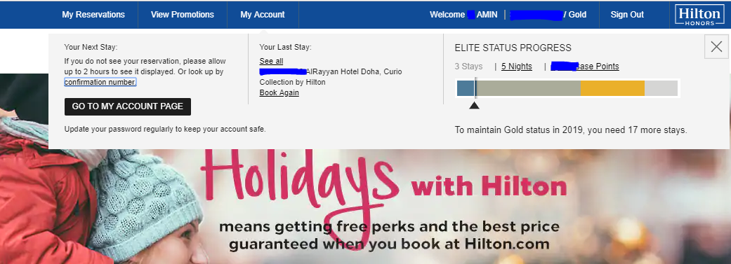 Hilton Honors Account