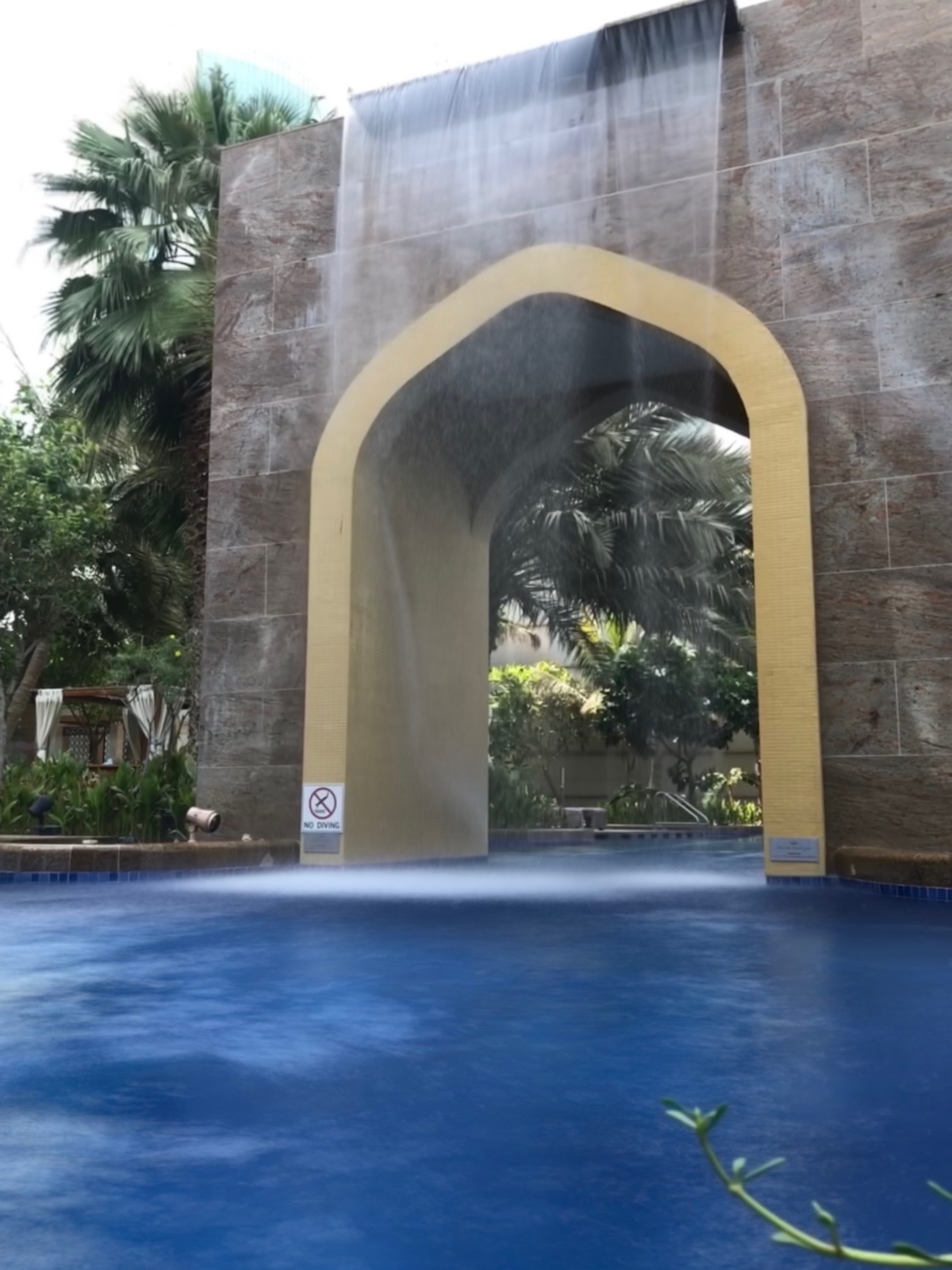 Conrad Dubai Pool Water Fall